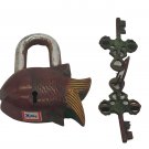 Brass Antique Finish Door Lock Traditional Fish Lock