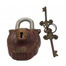 Brass Antique Finish Door Lock Traditional Lion Lock