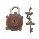 Brass Antique Finish Door Lock Tortoise Look Indian Traditional Lock