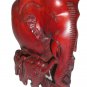 Hand Carved Wooden Elephant Family statue home decor