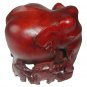 Hand Carved Wooden Elephant Family statue home decor