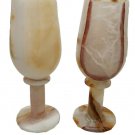 Onyx Gemstone Wine Short Glass 2 Pcs Set