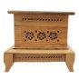 hand carved wooden undercut jewelry box Storage box