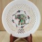 Marble Round Plate Decorative Floral Elephant Design Inlay Pietra Dura Stone 7"