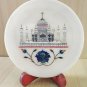 Marble Round Plate Decorative Taz Mahal Design Inlay Pietra Dura Stone 7"
