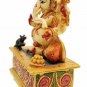 Synthetic Ganesha Statue Sitting Collectible Resin Carving Ganesh home decor