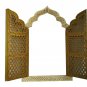 Handmade Bone Inlay Decorative Window With Emboss Gold Foil Painting Multi Use