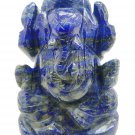 Lapis Lazuli Stone Ganesha Statue Elephant God natural Gemstone Ganpati