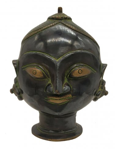 Brass Village Tribe Lady Head Statue Antique Finish Bust Hand Crafted