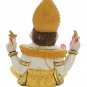 Synthetic Ganesh Statue Gold Foil Painted Sitting Collectible