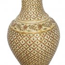 handmade bone inlay decorative flower vases gold Emboss painting
