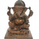 Brass Ganesha statue Sitting Antique Finished