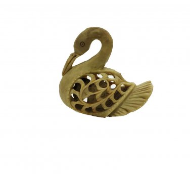 Soft Stone Duck Undercut Handmade Statue