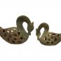 Soft Stone Duck Pair Undercut Handmade Statue