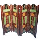 Wooden partition 4 Panel Hand made Folding Wicker Home Decor Ornament Gift