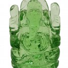 Green Stone Ganesh Statue  Elephant God Figurine Ganpati