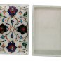 Marble Inlay Jewelry Box Decorative Floral Design Inlay Pietra Dura Stone
