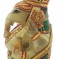 Serpentine Stone Ganesha Statue Elephant God Gold Painted Ganesha