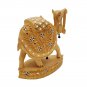 Hand Carved Wooden Camel statue with Inlay work Gift Item