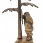 Brass Ganesha statue Standing  inside Tree Antique Finished