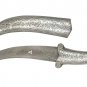 12 "Decorative Dagger Damascus Blade Koftgiri Silver Work With Carved Handmade
