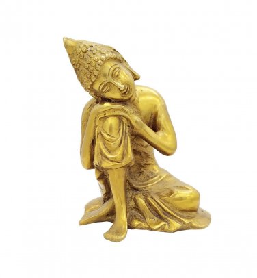Brass Buddha Statue Feng Shui Tibetan Resting Buddha