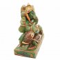 Ganesha Statue 12" Jade stone painting Sculpture Hindu Elephant God Lord Figure