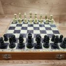 Stone Chess Set 12" Stone Pieces with Stone Board game indoor