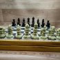 Stone Chess Set 12" Stone Pieces with Stone Board game indoor