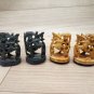 3" Wooden Chess Set Hand Carved undercut Antique Vintage Indian Figure Chess Set