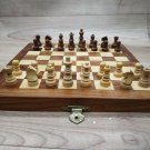 Wooden Chess Set Travel Wooden Pieces with Wooden Board