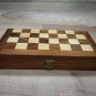Wooden Chess Set Travel Wooden Pieces with Wooden Board