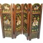 Wooden partition 4 Panel Hand made Folding Wicker Home Decor Ornament Gift