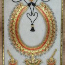 White Marble Tile Jewelry real Gold Embossed Painting home decor