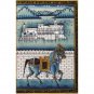 Painting 3" X 6" Horse Camel Elephant Handmade Fine Miniature India Artwork