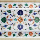 Serving tray marble stone 9" x 6" pietra dura gemstone inlay work Platter Gift