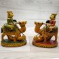 Wooden Chess Set Hand Carved Tiger Hunting Indian Figure Chess