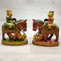 Wooden Chess Set Hand Carved Tiger Hunting Indian Figure Chess