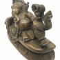 Brass Ganesha Statue antique finished sleeping ganesha figurine Elephant God