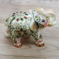 Marble Elephant statue trunk up Hand Painted Indian Art home Decor Sculpture