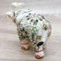 Marble Elephant statue trunk up Hand Painted Indian Art home Decor Sculpture