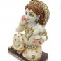 Krishna Statue White Makrana Marble Stone Gold Painted Bal Gopal Krishna
