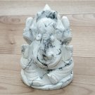 Howlite stone Ganesha Statue natural Gemstone Statue Elephant God Ganpati