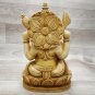 Ganesha Statue 9" Handmade Wooden Sculpture Hindu God Lord Ganesh Home decor