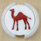 Tea Coaster Handmade Marble Camel gemstone inlay work Coaster Pietra Dura Gift