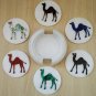 Tea Coaster Handmade Marble Camel gemstone inlay work Coaster Pietra Dura Gift