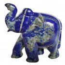 Lapis Lazuli Stone Elephant Plain Polish Natural Gemstone Hand Carved