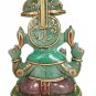 Ganesha Statue 12" Jade stone painting Sculpture Hindu Elephant God Lord Figure