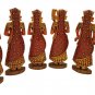 Wooden Doll Musician Set 6 piece hand Painted Carving sculpture home decor Gift