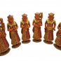 Wooden Doll Musician Set 6 piece hand Painted Carving sculpture home decor Gift